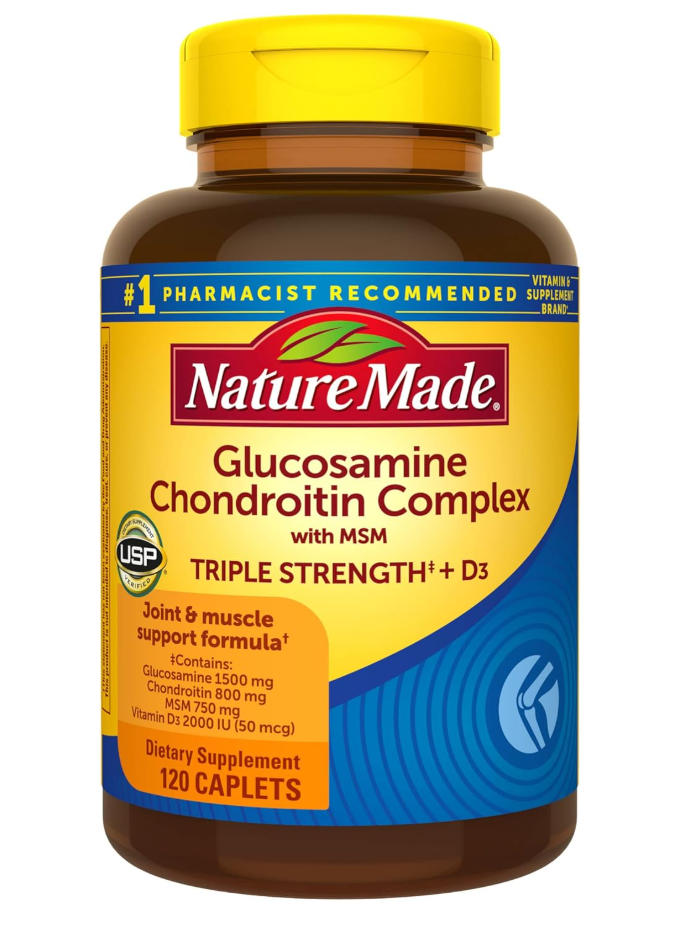 Nature Made Glucosamine Chondroitin Complex with MSM, Dietary Supplement for Joint Support, 120 Caplets