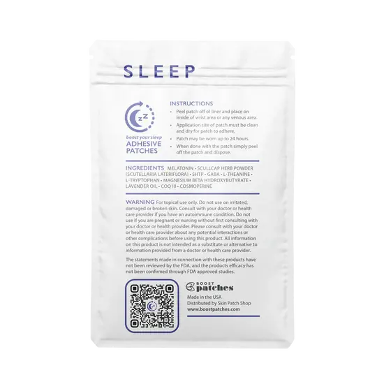 BOOST Sleep Patches (4-Pack) Plant-based Control Release Patch for Sleep, Health, & Wellness | Skin Friendly, Non-Toxic, Latex-Free Adhesive | Made in the USA BOOST