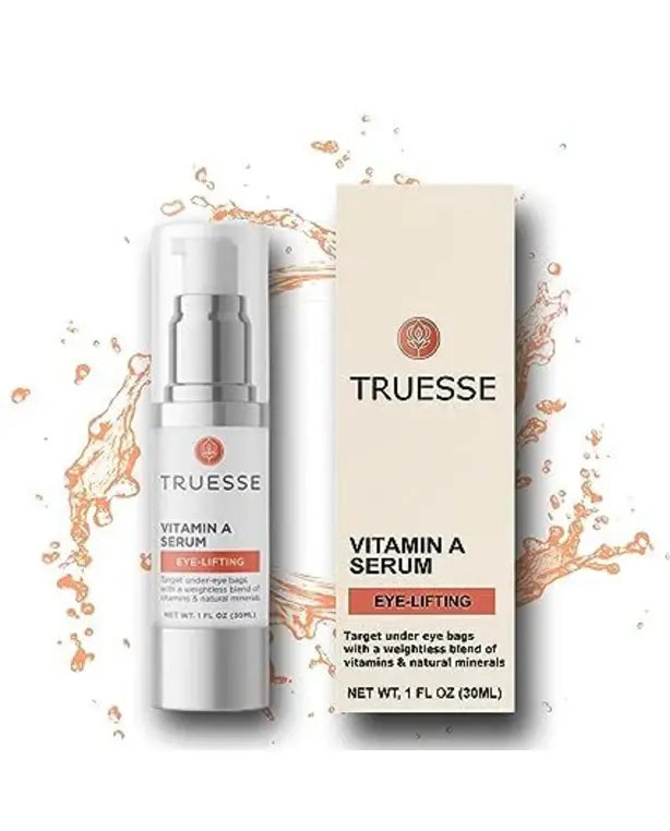 TRUESSE Ayurvedic Vitamin A Serum – Natural Retinol for Firm Bright Skin - Reduces Under Eye Bags – Hyaluronic Acid for Hydration