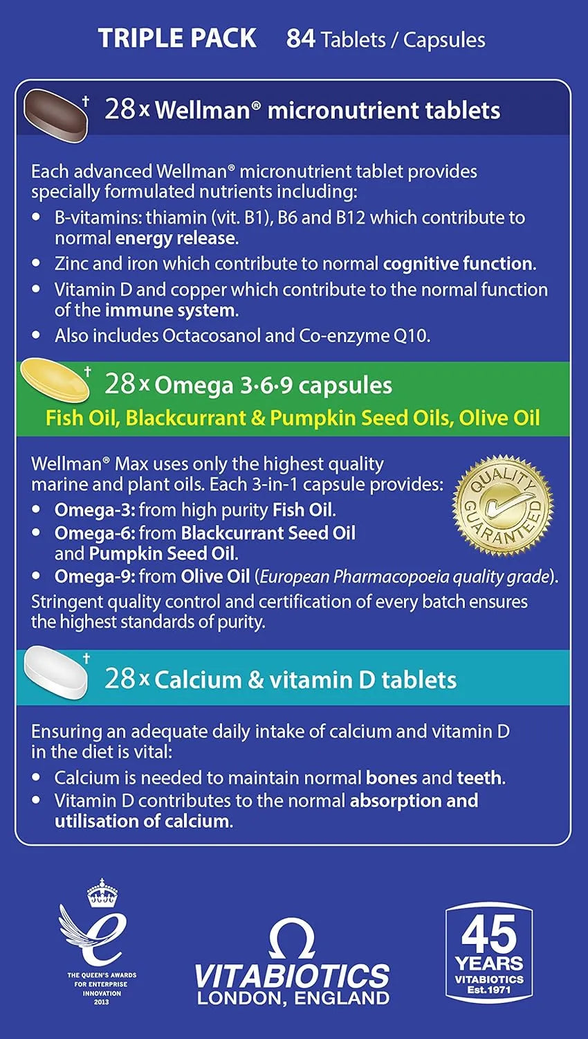 Vitabiotics Wellman Max 84 count