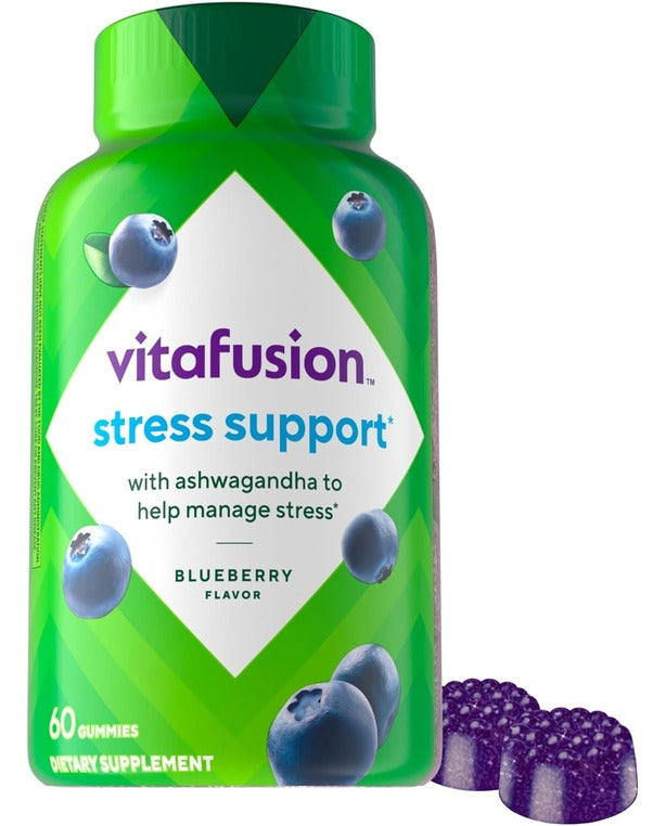 Vitafusion Ashwagandha Gummies –Clinically Shown Adaptogen Sensoril Ashwagandha 125mg Per Serving – Help Manage Stress – Chewable Gummy Vitamins/ Alternative to Liquid Capsules Drops Powder, 60 Count