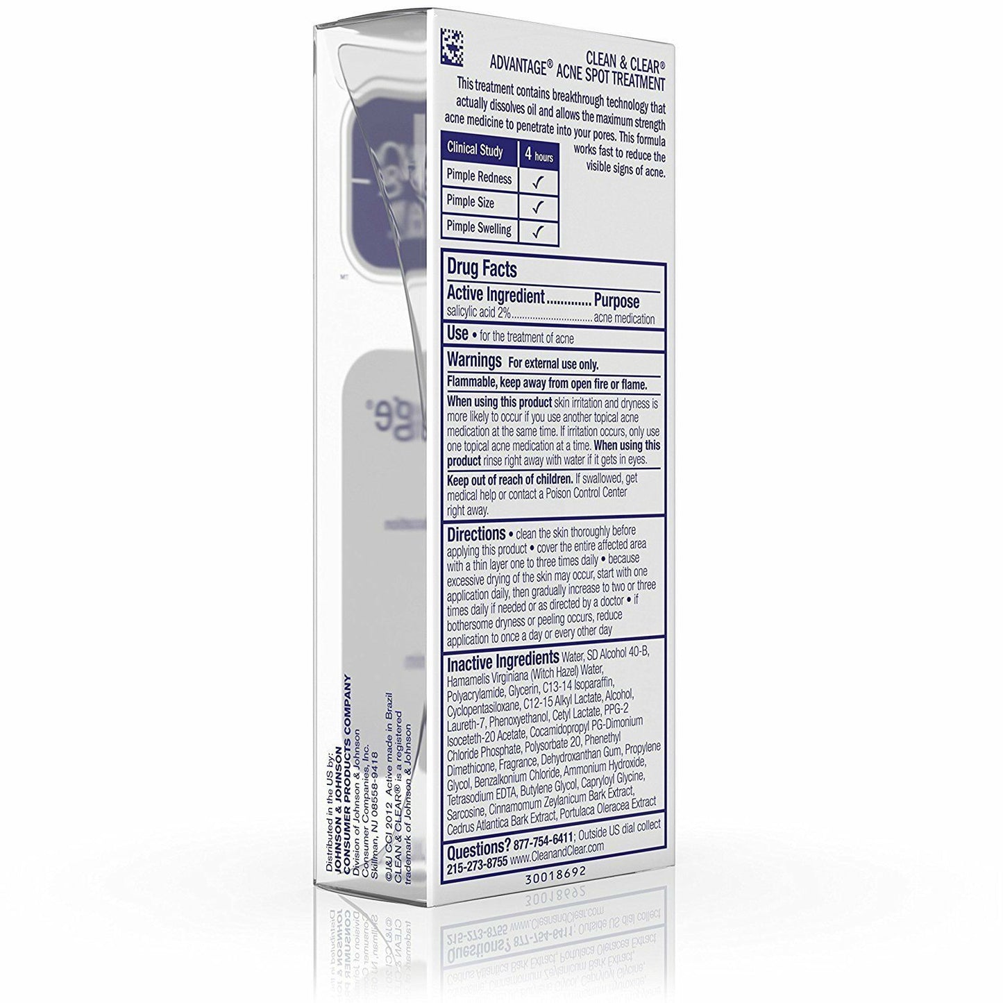 Clean & Clear Advantage Acne Spot Treatment with 2% Salicylic Acid, 0.75 fl. oz