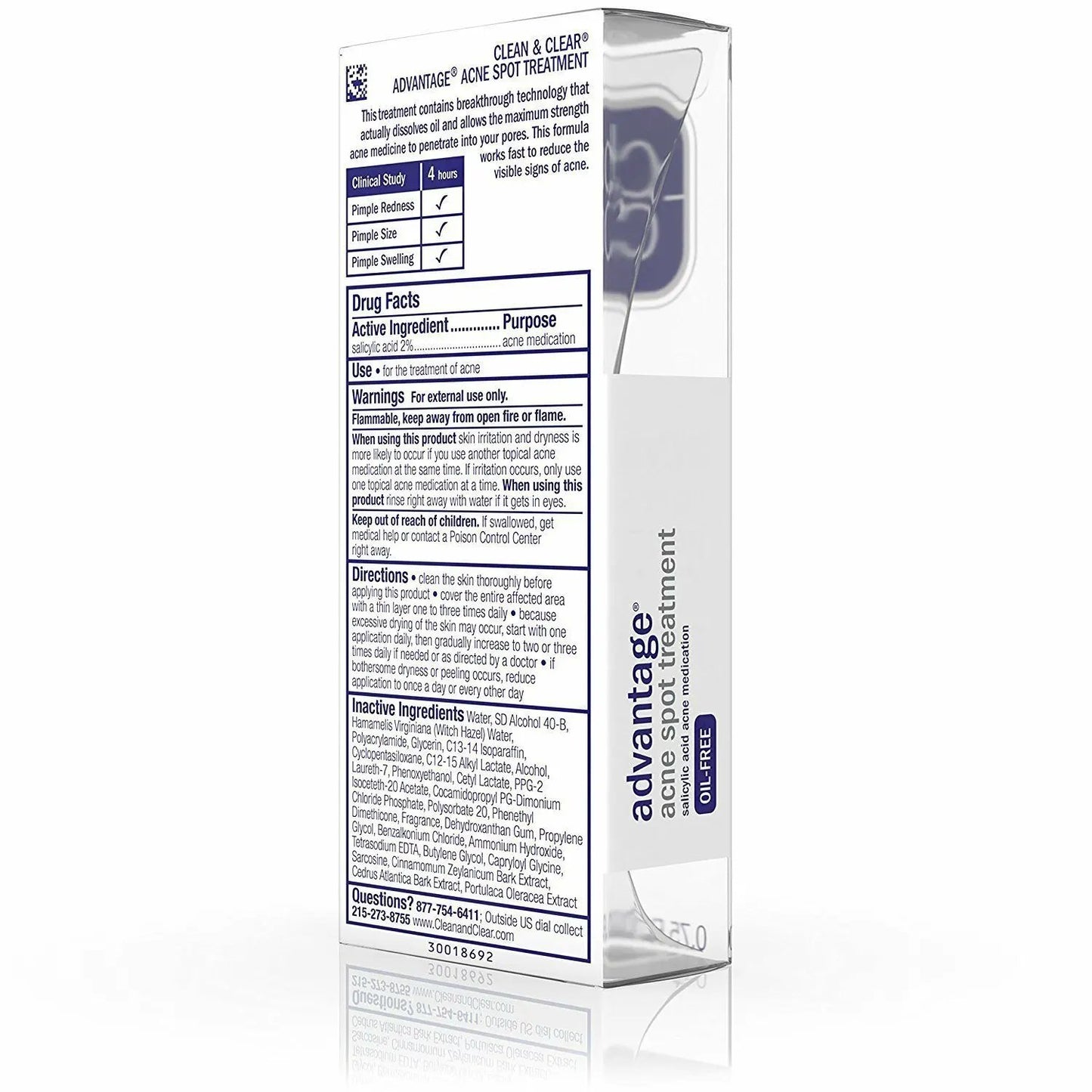 Clean & Clear Advantage Acne Spot Treatment with 2% Salicylic Acid, 0.75 fl. oz Clean & Clear
