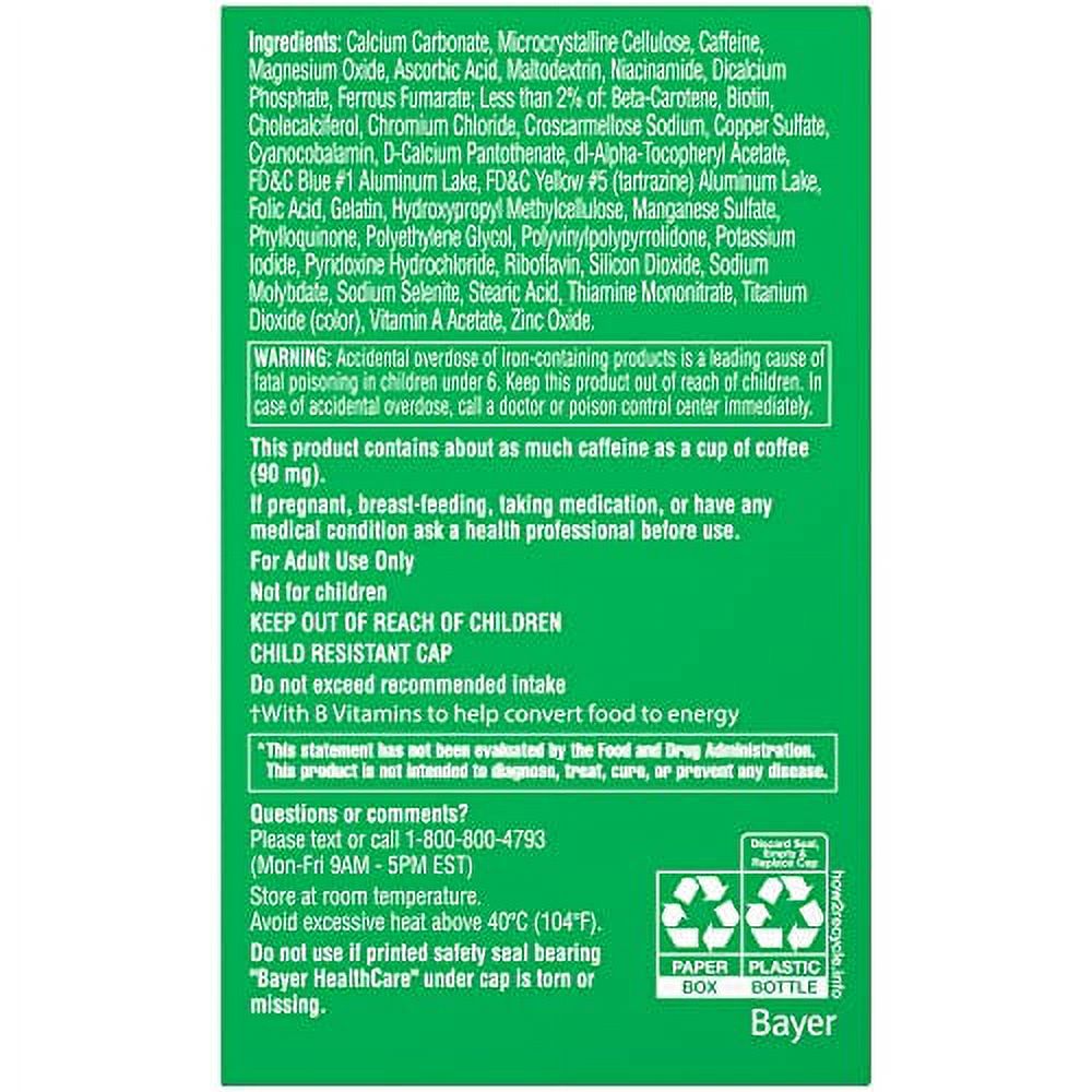 One A Day Energy Multivitamin with Vitamin A, C, D, E, Zinc for Immune Health*, Caffeine, Biotin, B6, B12 & More, 50 Tablets ONE A DAY