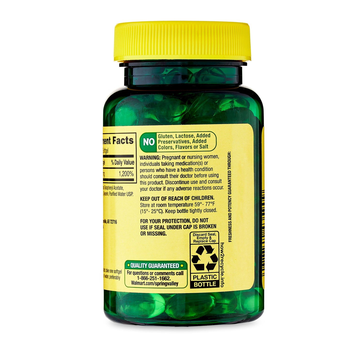 Spring Valley Vitamin E Dietary Supplement, 180 mg, 100 Count Spring Valley