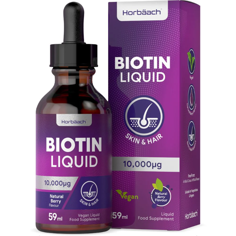 Nutra Champs Liquid Biotin Supplement for Hair Growth, Nail Health & Skin High Concentration for Women & Men