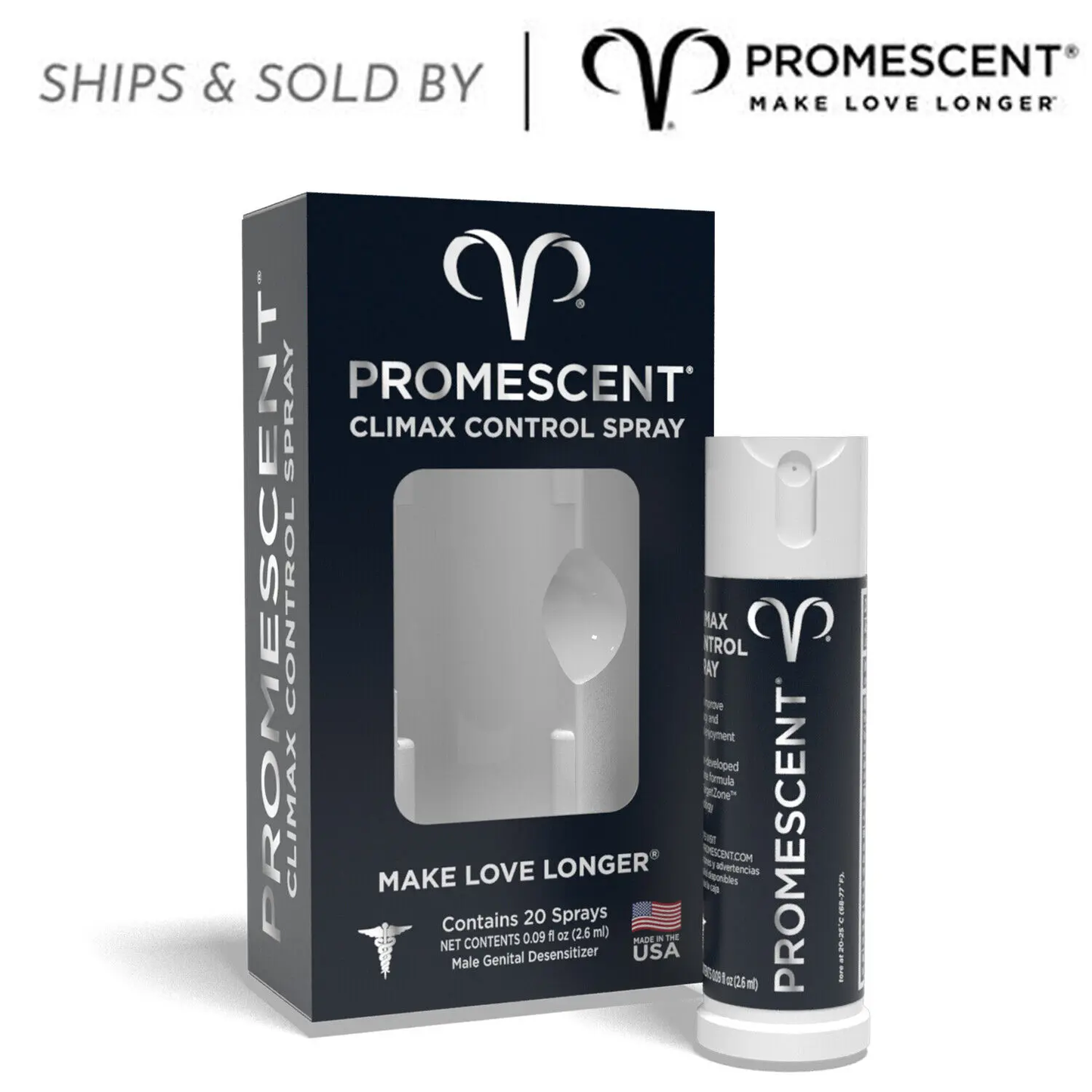 Desensitizing Delay Spray for Men Clinically Proven to Help You Last Longer in Bed - Better Maximized Sensation + Prolong Climax for Him, 2.6 ml Promescent