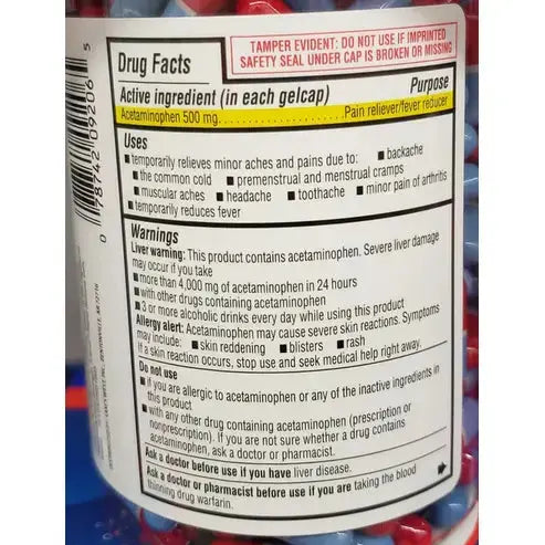Member's Mark 500 mg. Extra Strength Acetaminophen (400 ct.) Vitamins Depots