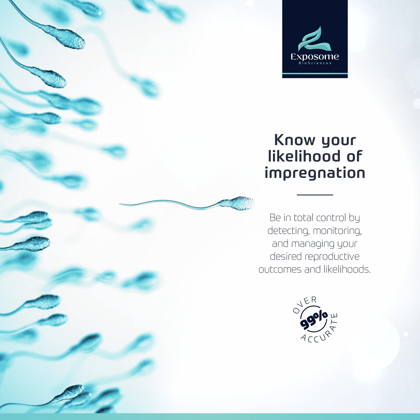 Exposome BioSciences Male Fertility Home Test Kit - Check for Normal or Low Sperm Counts.