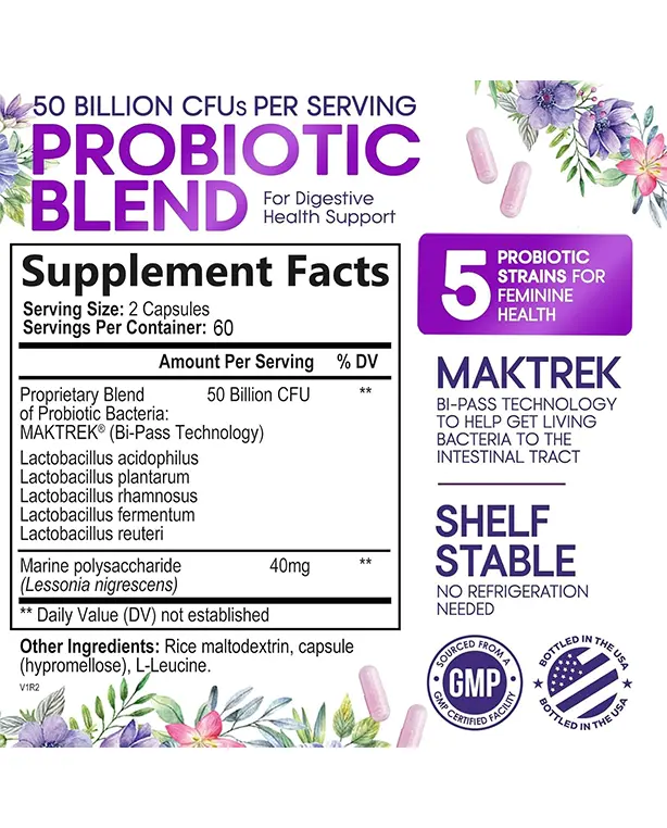 Nature's Nutrition Women's Probiotics 50 Billion CFU, Delayed Release - 120 Capsules Nature's Nutrition