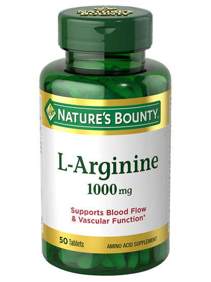 Nature’s Bounty L-Arginine 1000mg, 50 Tablets