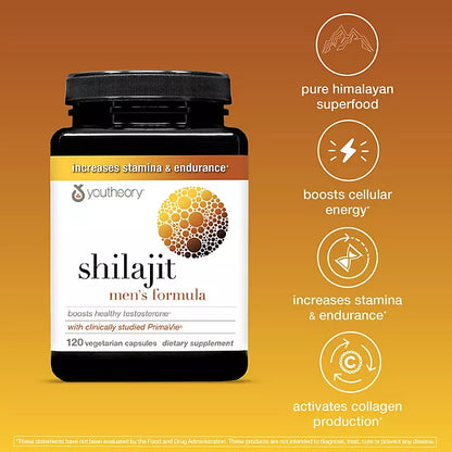 Youtheory Men's Shilajit - 250 mg 120 Veg Capsules