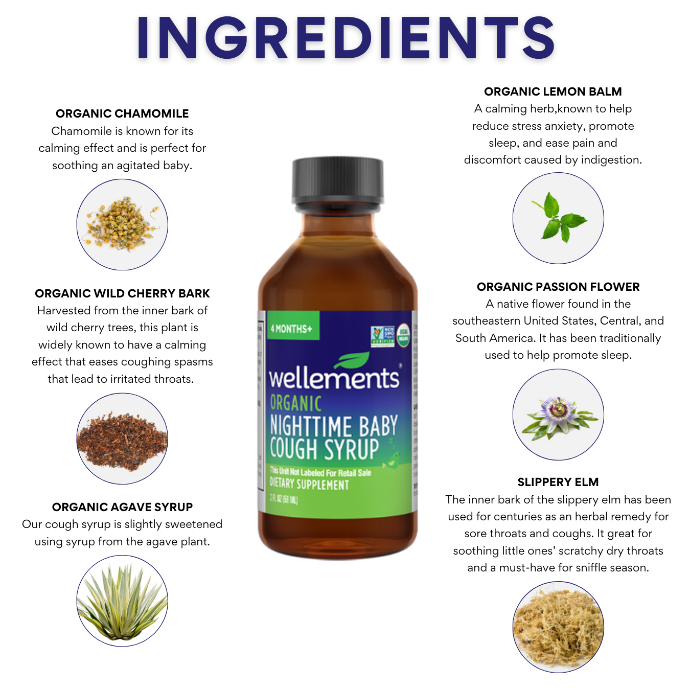 Wellements Organic Night Time Baby Cough & Mucus Syrup, 2 fl. Oz.