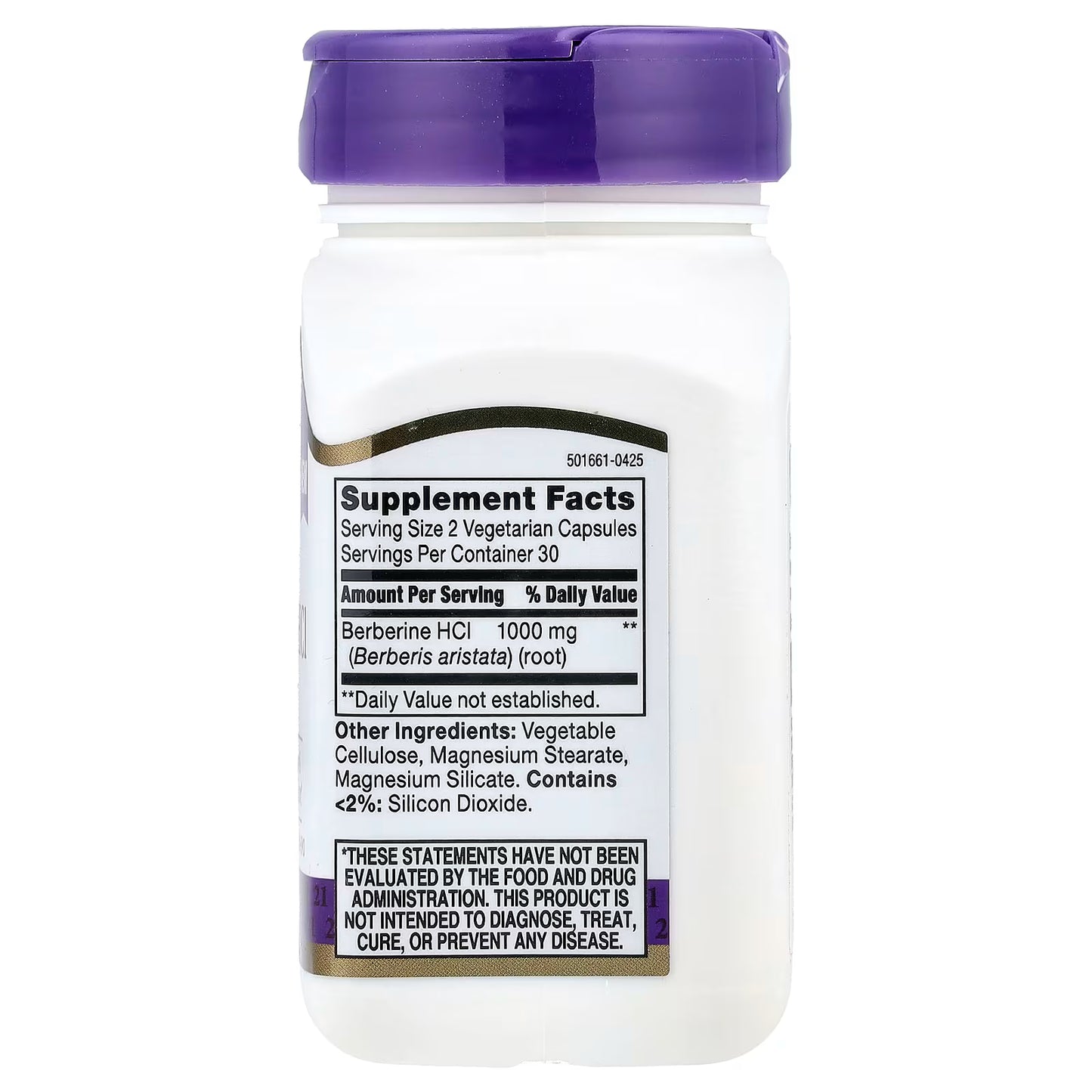 21st Century Berberine HCl 1000 mg Per Serving, 60 Count