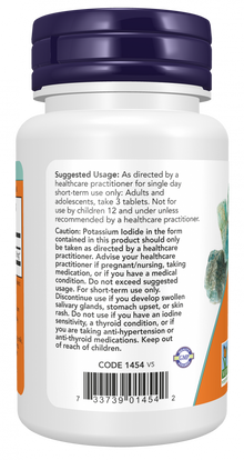 NOW Supplements, Potassium Iodide 30 mg, Non-GMO Project Verified, Dietary Supplement, 60 Tablets NOW