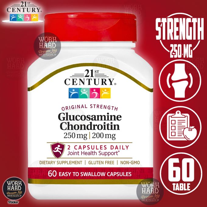 21st Century Glucosamine Chondroitin 250/200mg - Original Strength, 60 Count