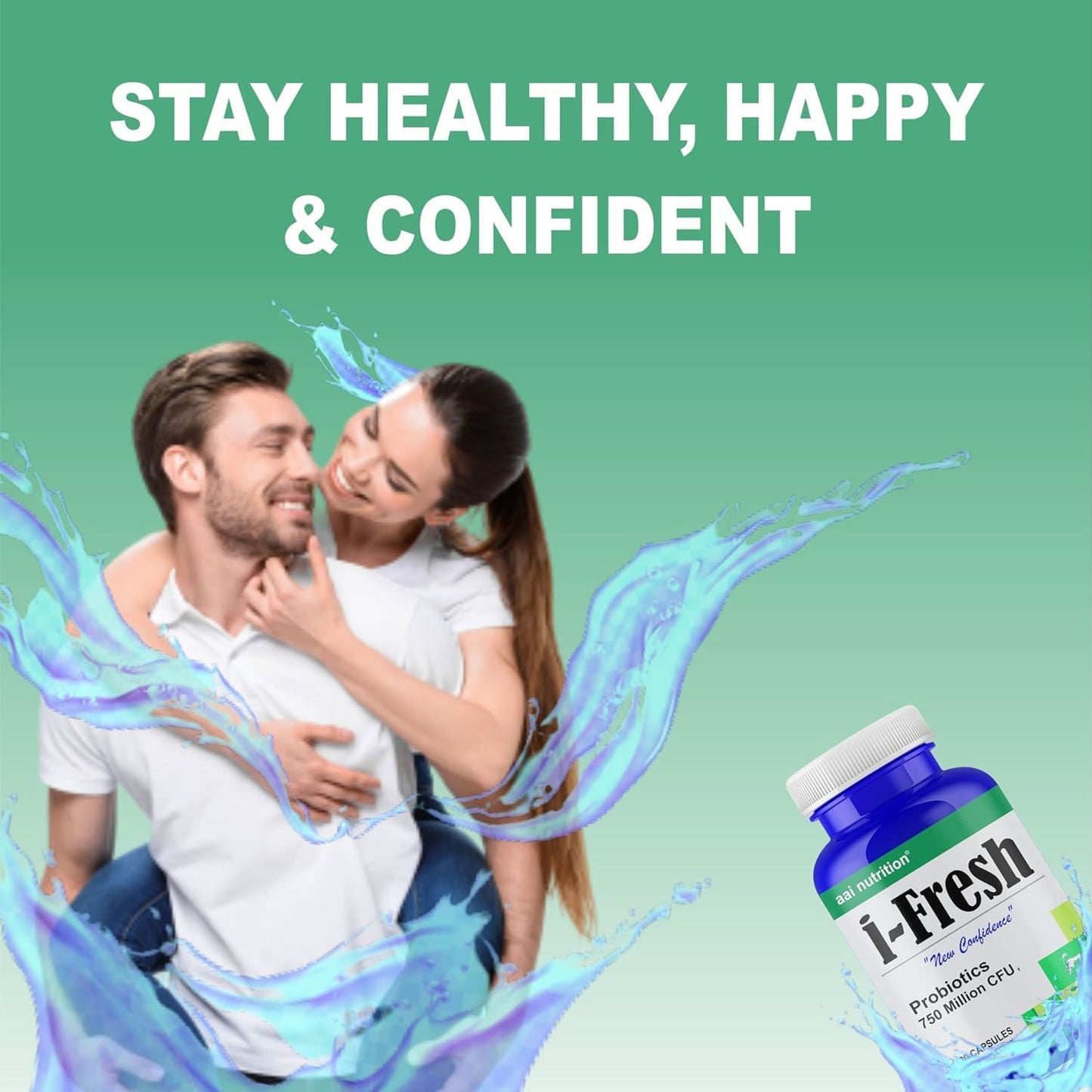 Aai Brand Sugar-Free Breath Freshener Capsules, 60 Count, for Bad Breath, Unflavored Dietary Supplements