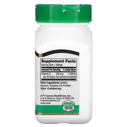 21st Century, Vitamin E, 90 mg (200 IU), 110 Softgels