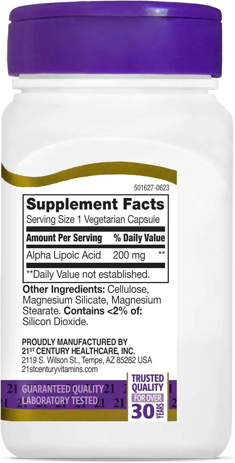 21st Century Alpha Lipoic Acid, 200 mg, 60 Capsules