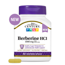 21st Century Berberine HCl 1000 mg Per Serving, 60 Count 21st Century