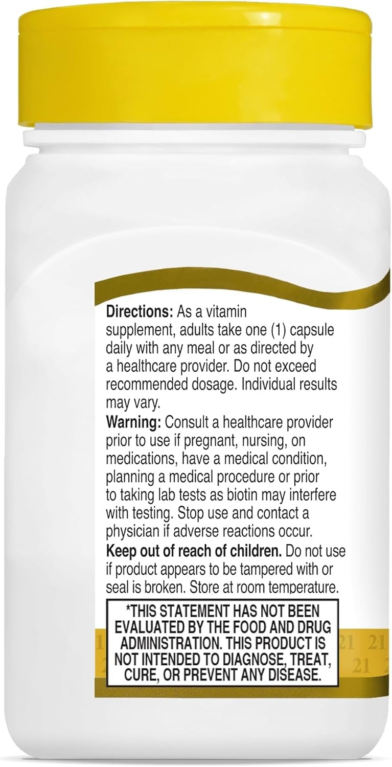 21st Century Biotin, 5,000 mcg, 110 Capsules
