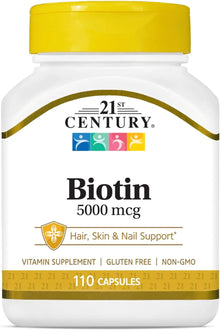 21st Century Biotin, 5,000 mcg, 110 Capsules