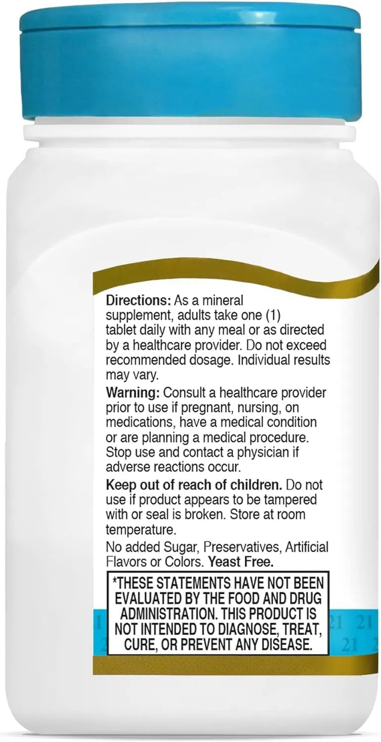 21st Century Chromium Picolinate, 200 mcg, 100 Tablets