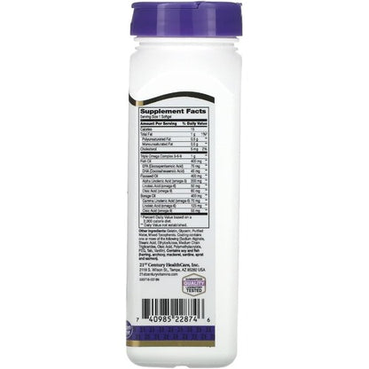 21st Century Vitamins Enteric Coated Triple Omega Complex 3-6-9, Reflux Free 90 Softgels