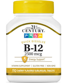 21st Century B 12 2500 mcg Sublingual Tablets, 110
Count
