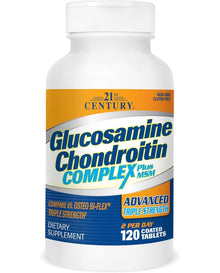 21st Century Glucosamine Chondroitin Complex Plus MSM Advanced Triple Strength Tablets, 120 Count