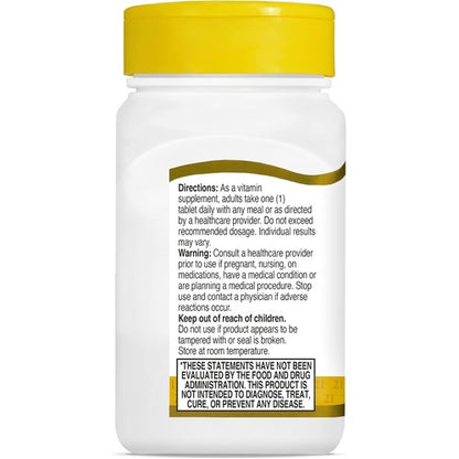 21st Century Healthcare, B Complex Plus Vitamin C, Tablets 100 Count