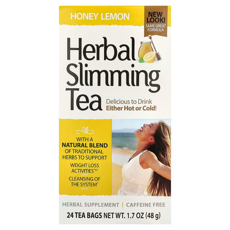 21st Century, Herbal Slimming Tea, Honey Lemon, Caffeine Free, 24 Tea Bags