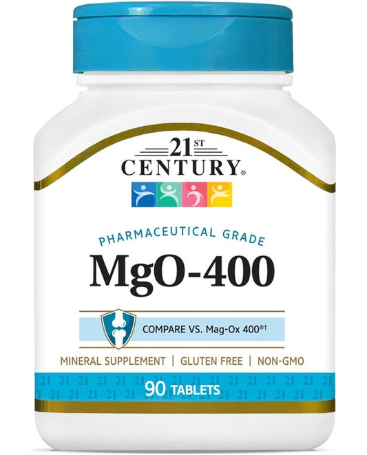 21st Century mgO 400 mg Tablets, 90 Count, Assorted

