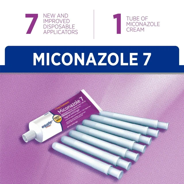 Equate Miconazole 7-Day Vaginal Cream with Disposable Applicators, 1.59 oz