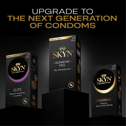 SKYN Elite Non-Latex Lubricated Condoms, 12 Count