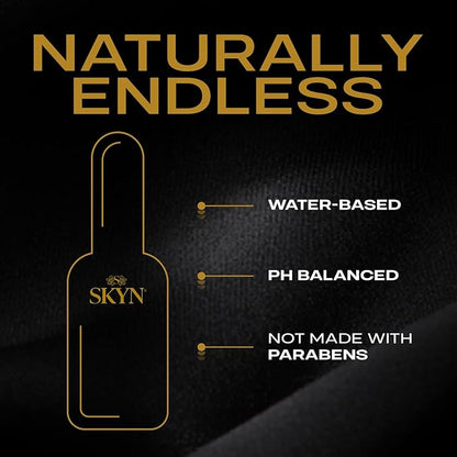 SKYN Naturally Endless Water-Based Long Lasting Lube for Men, Women and Couples, Safe with Latex and Non-Latex Condoms and Toys, 2.7 oz