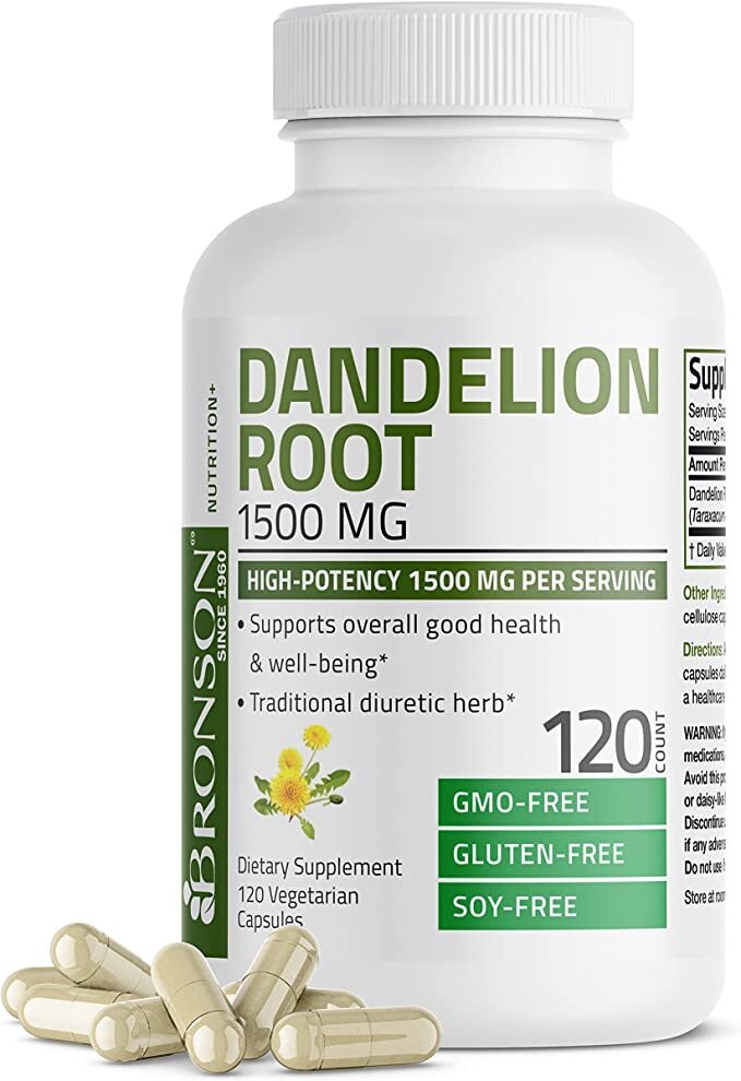 Dandelion Root 1500 MG per Serving High Potency, Supports Overall Good Health & Well-Being, Traditional Diuretic Herb - Non-GMO, 120 Vegetarian Capsules