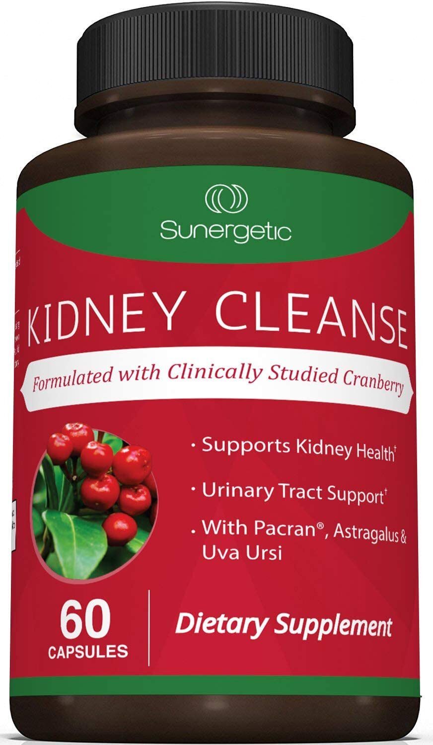 Premium Kidney Cleanse Supplement | Powerful Kidney Support Formula with Cranberry Extract Helps Support Healthy Kidneys & Urinary Tract Support | 60 Vegetarian Capsules