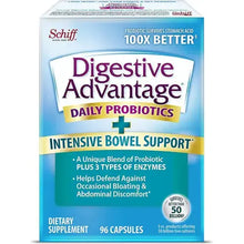 Digestive Advantage IBS Probiotics for Digestive Health & Intensive Bowel Support, for Women & Men with Digestive Enzymes, Support for Occasional Bloating & Gut Health, 96ct Capsules Digestive Advantage