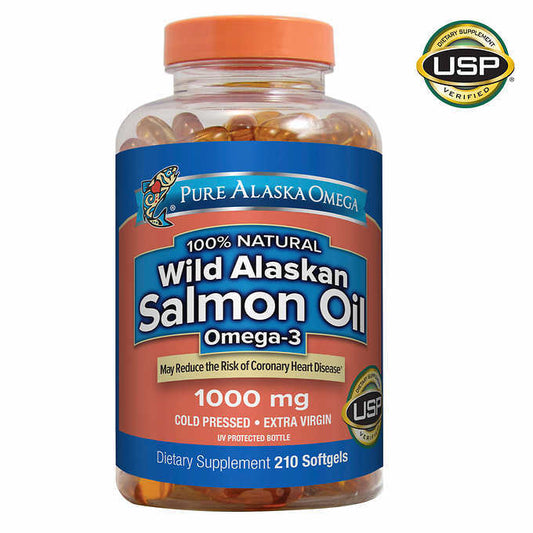 Omega Wild Salmon Oil 1000 mg., 210 Softgels