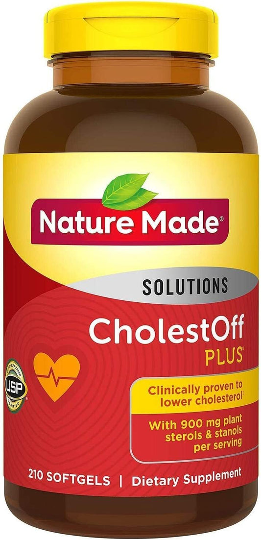 CholestOff Plus Softgels for Heart Health (210 ct.) 210 softgels per Bottle, Clinically Proven to Lower Cholesterol