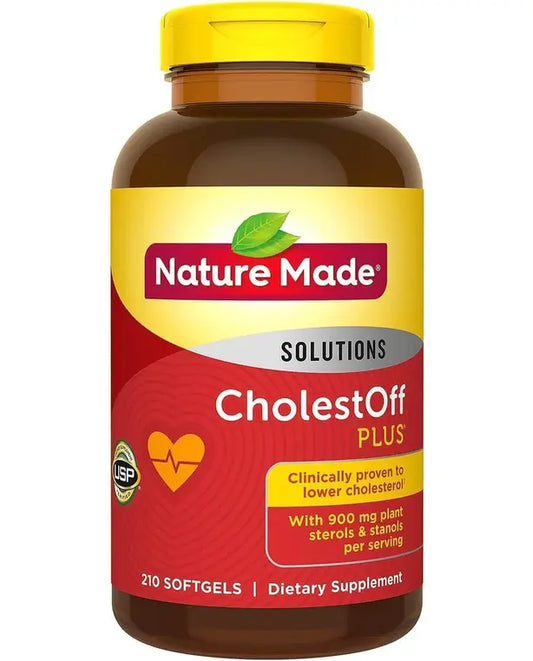 CholestOff Plus Softgels for Heart Health (210 ct.) 210 softgels per Bottle, Clinically Proven to Lower Cholesterol