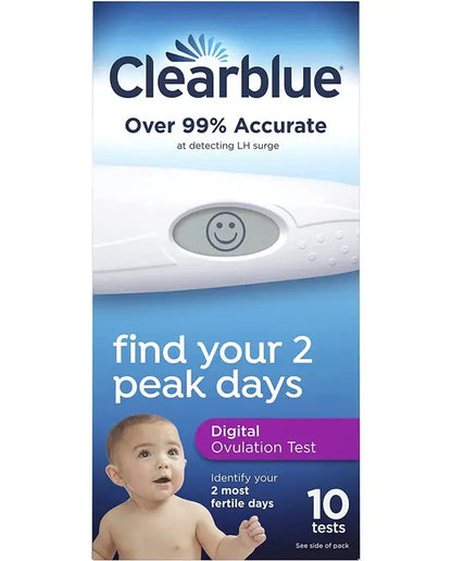 Clearblue Digital Ovulation Predictor Kit, featuring Ovulation Test with digital results, 10 Digital Ovulation Tests