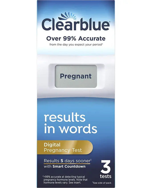 Clearblue Digital Pregnancy Test with Smart Countdown, 3 Count (Pack of 1)