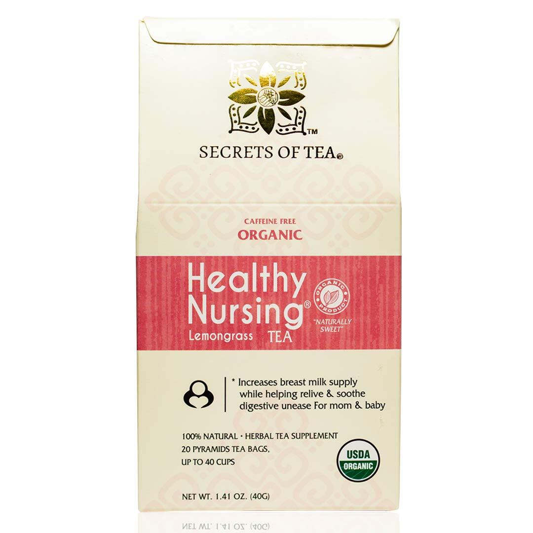 Lactation Tea for Breastfeeding Moms - Natural USDA Organic Caffeine Free Nursing Tea for Increased Breast Milk - Postnatal Lactating Tea for Women - Lemongrass Flavor ( Up to 40 Servings)