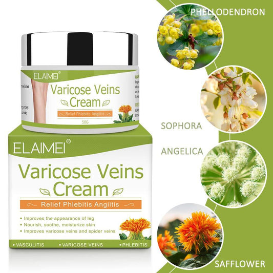 Varicose Veins Cream Eliminate Varicose Veins and Spider Veins, Improve Blood Circulation, Relieve Pain and Itching of Legs (1.76 OZ)