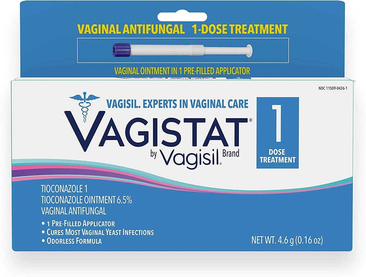 Vagisil  Day Single-Dose Yeast Infection Treatment for Women, Antifungal Ointment Helps Relieve External Itching and Irritation, 1 Pre-Filled No Touch...