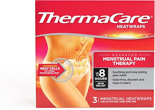 Menstrual Pain Relief Heatwrap, Soothing Heat For Up To 8 Hours of Period Pain Relief, Adheres to Clothes, Discreet, Portable Heat For Real Relief