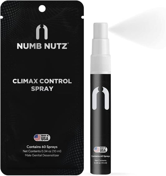 Delay Spray for Him, 60 Pumps, Numb Nutz Last Longer Bed Premature Ejaculant Control Sexual Enhancers, Desensitizing Spray Sex Men, Climax Delay Spray for Men 0.34 Fl Oz (Pack of 1) 1 0.34 Fl Oz