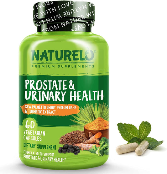 Prostate & Urinary Health, Comprehensive Formula with Saw Palmetto, Pygeum, Tumeric, Plant Sterols, Broccoli and Lycopene, 60 Vegetarian Capsules